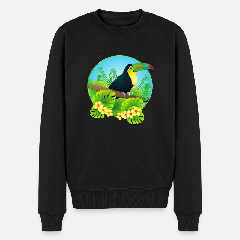 Tukan - Männer Premium Bio Pullover - Schwarz