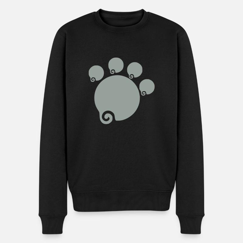 Tatze - Männer Premium Bio Pullover - Schwarz