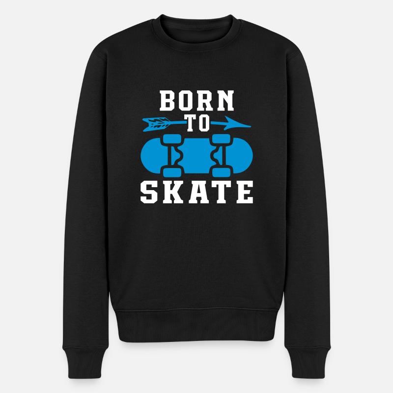 Born To Skate - Männer Premium Bio Pullover - Schwarz
