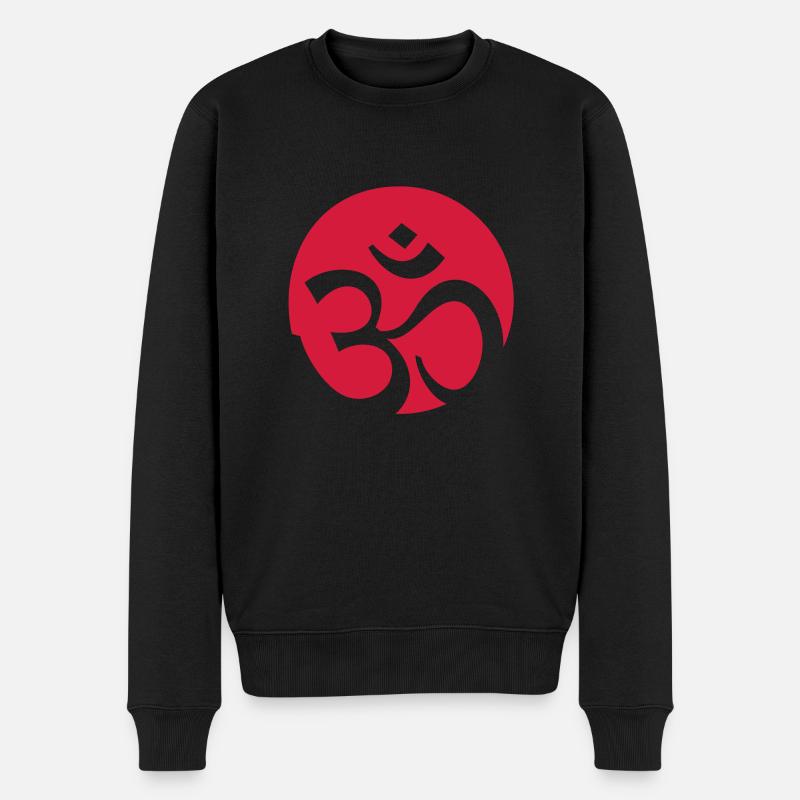 OM Mantra Méditation Bouddhisme Hindouisme aum - Pull Premium bio Homme - noir