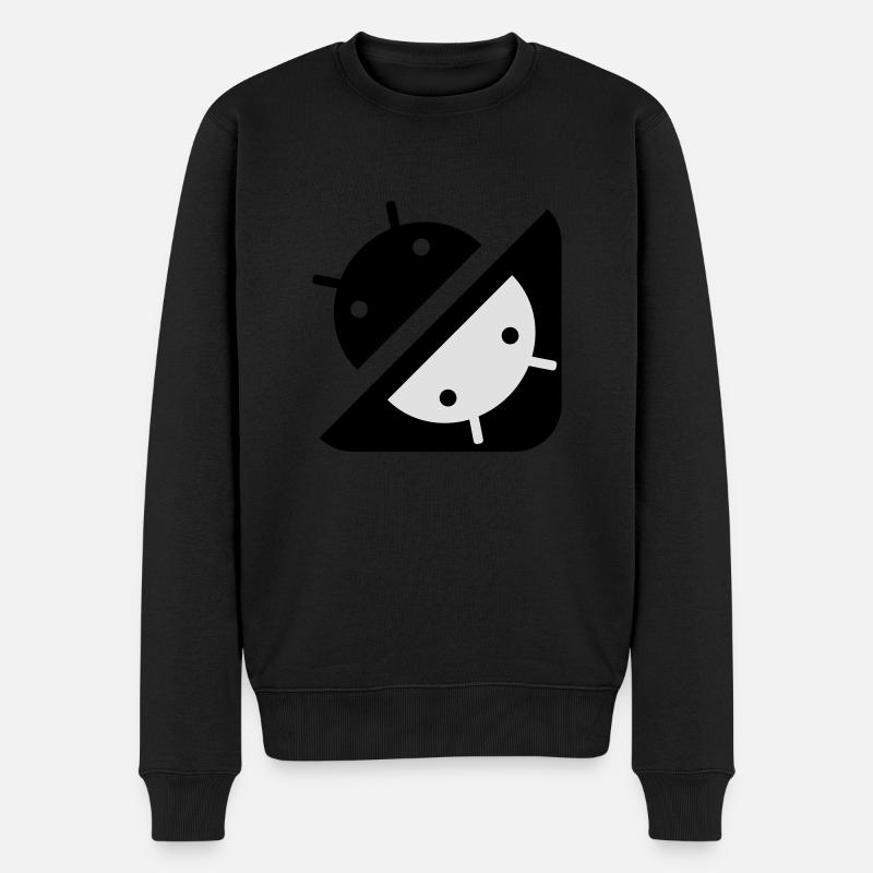 Ying Yang - Droid - Männer Premium Bio Pullover - Schwarz