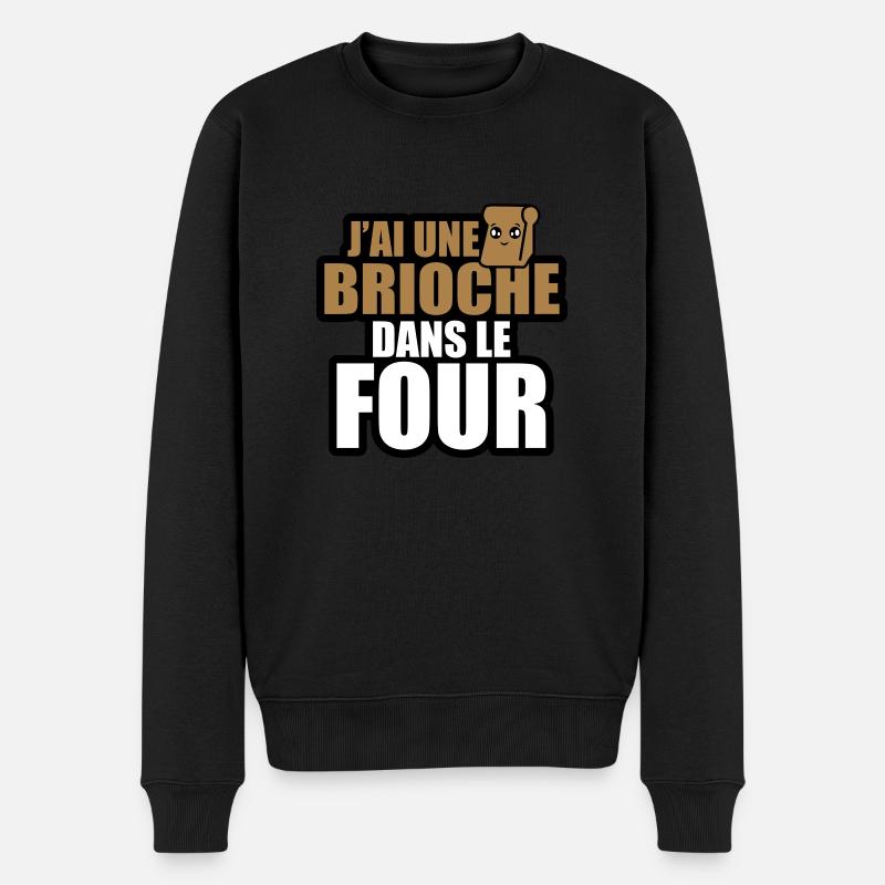 j'ai une brioche dans le four - Pull Premium bio Homme - noir