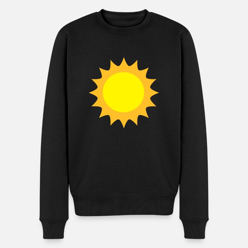 Sonne - Männer Premium Bio Pullover - Schwarz