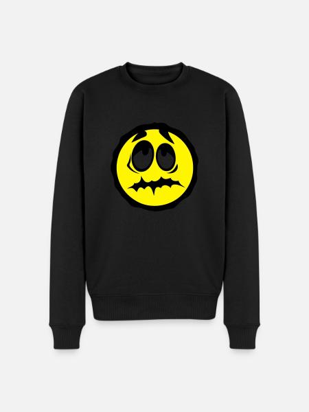 smiley old fatigue - Men's Premium Organic Jumper - black