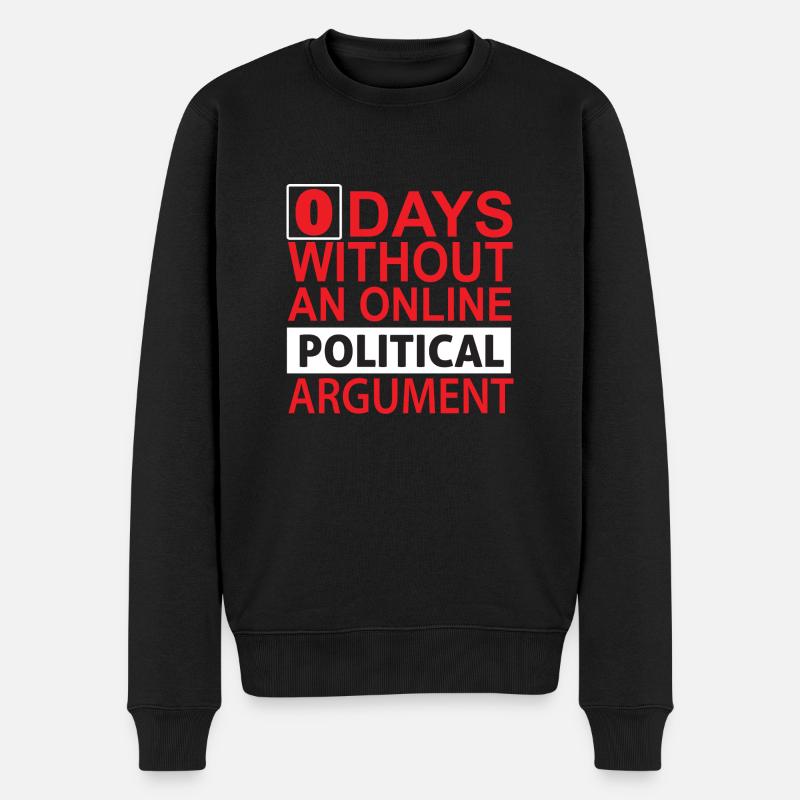 0 Tage ohne Online - Männer Premium Bio Pullover - Schwarz