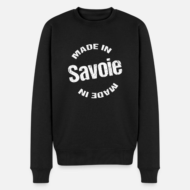Made in Savoie blanc - Pull Premium bio Homme - noir