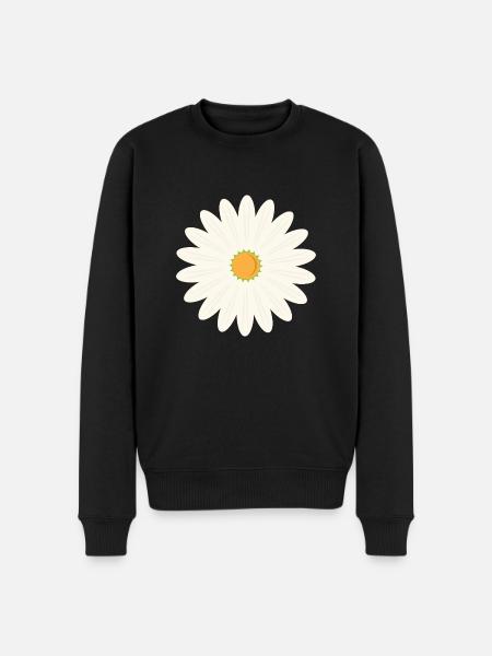 Margerite blossom - Men's Premium Organic Jumper - black