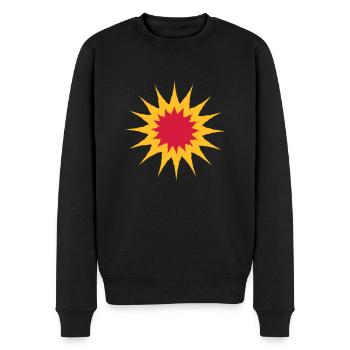 Feuer Explosion Stern - Männer Premium Bio Pullover - Schwarz - Vorne - Nico (187cm)