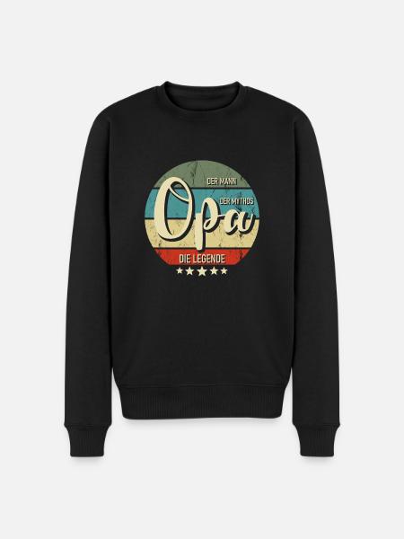 Opa - Männer Premium Bio Pullover - Schwarz
