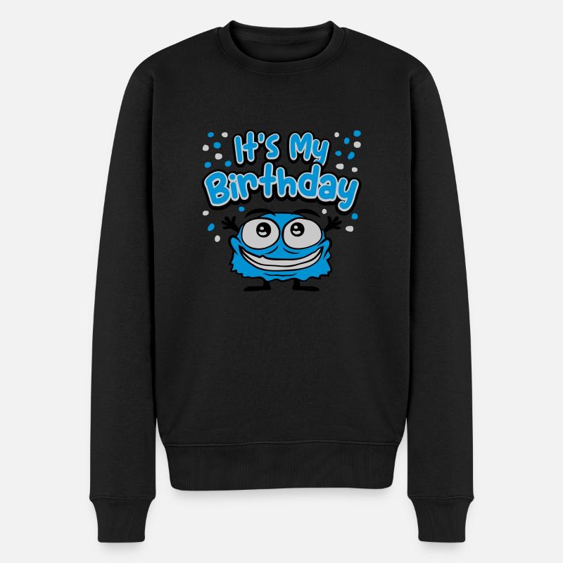 It s my birthday - Männer Premium Bio Pullover - Schwarz