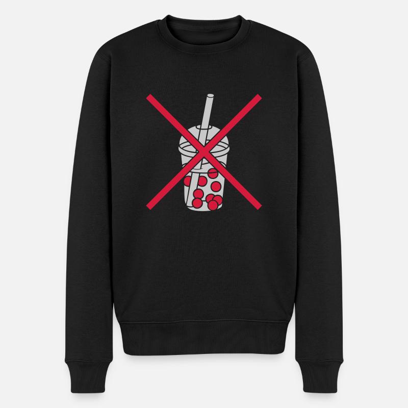 Zone Bubble Tea prohibited - Men's Premium Organic Jumper - black