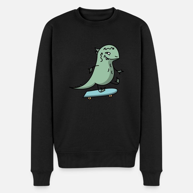 Skateboard Dino - Pull Premium bio Homme - noir