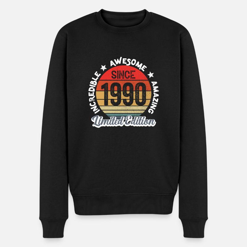 amazing since 1990 -anniversaire - Pull Premium bio Homme - noir