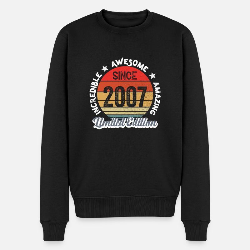 amazing since 2007 - anniversaire - Pull Premium bio Homme - noir