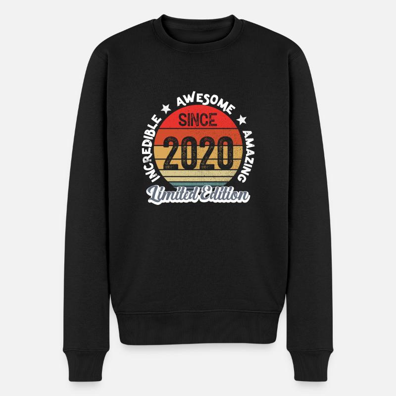amazing since 2020 - anniversaire - Pull Premium bio Homme - noir