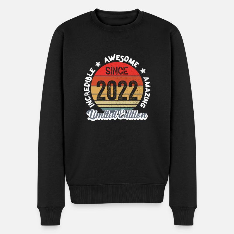 amazing since 2022 - anniversaire - Pull Premium bio Homme - noir