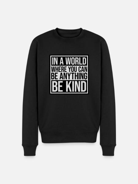 you can be kind - Men's Premium Organic Jumper - black