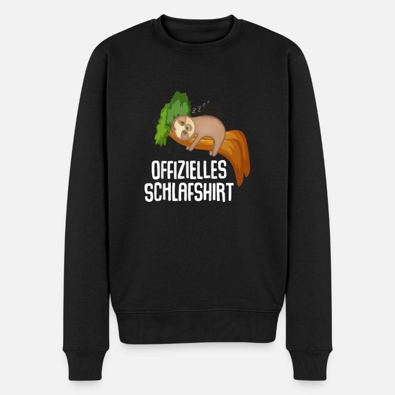 OFFIZIELLES SCHLAFSHIRT - Männer Premium Bio Pullover - Schwarz