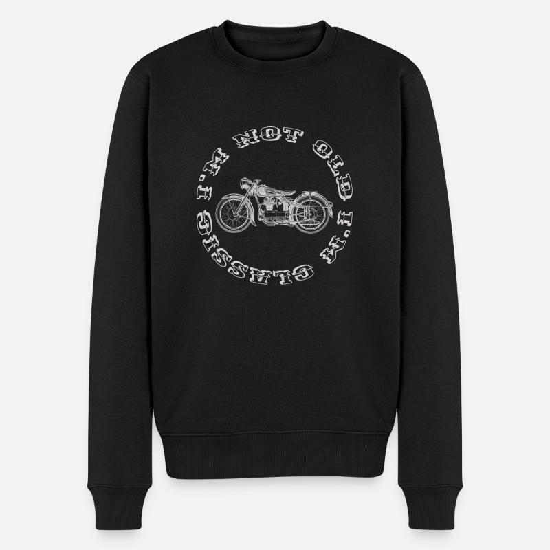 Je ne suis pas vieux Je suis classique - Funny Motorcycle - Pull Premium bio Homme - noir