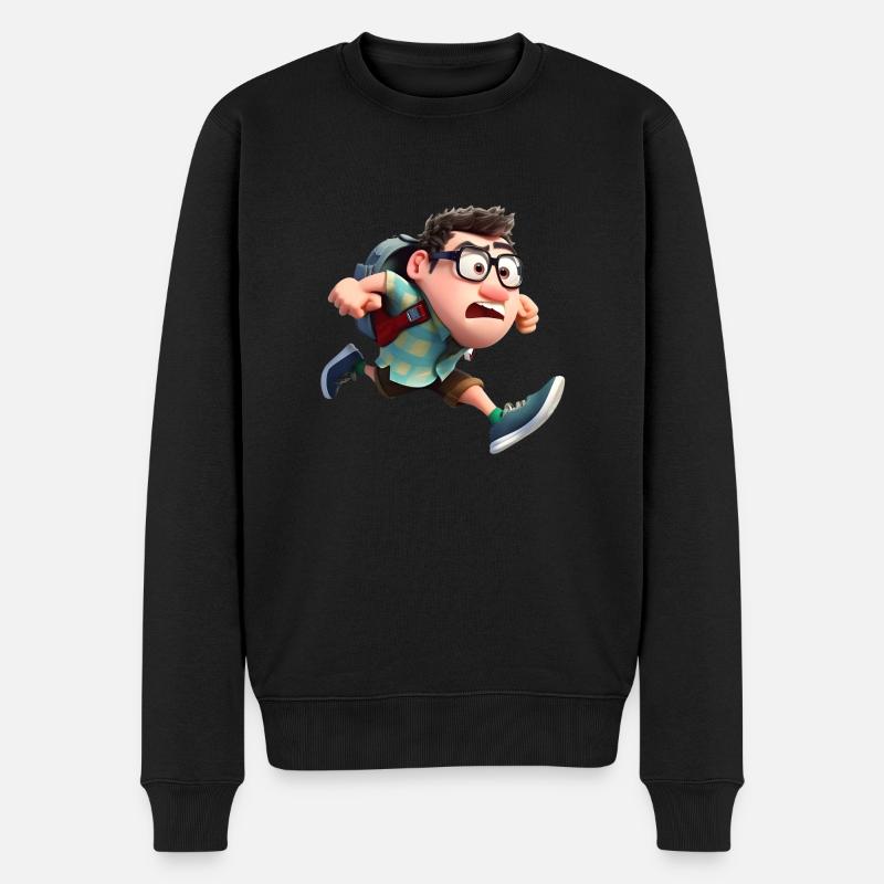 Pals pixélisés - Pull Premium bio Homme - noir