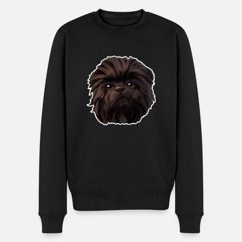 Affenpinscher - Pull Premium bio Homme - noir