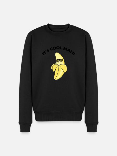 cool banana - Men's Premium Organic Jumper - black