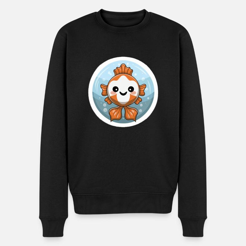 Clownfisch-Liebhaber - Männer Premium Bio Pullover - Schwarz