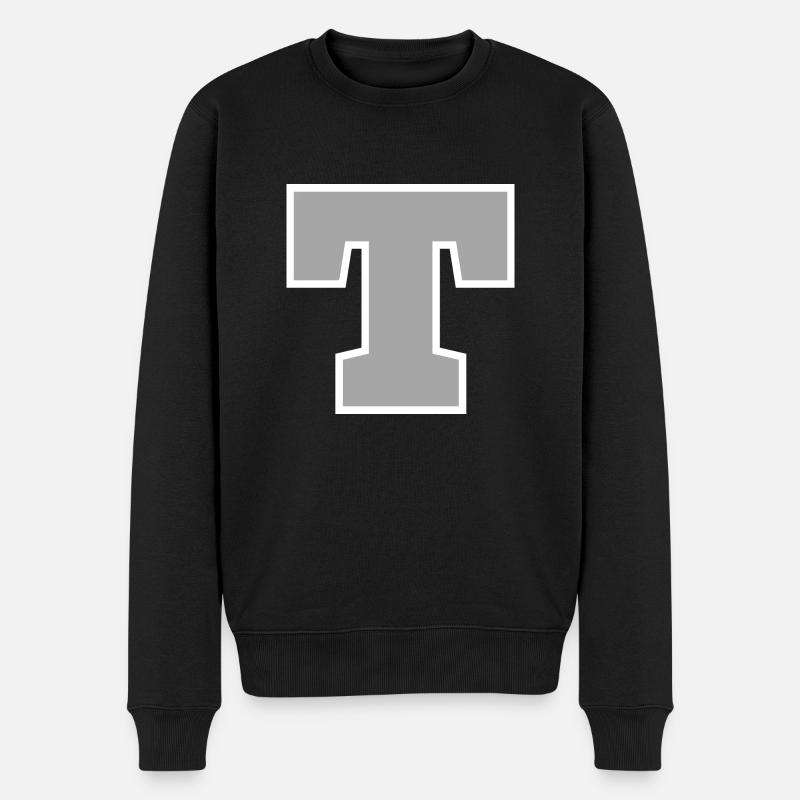 Lettre t sport - Pull Premium bio Homme - noir