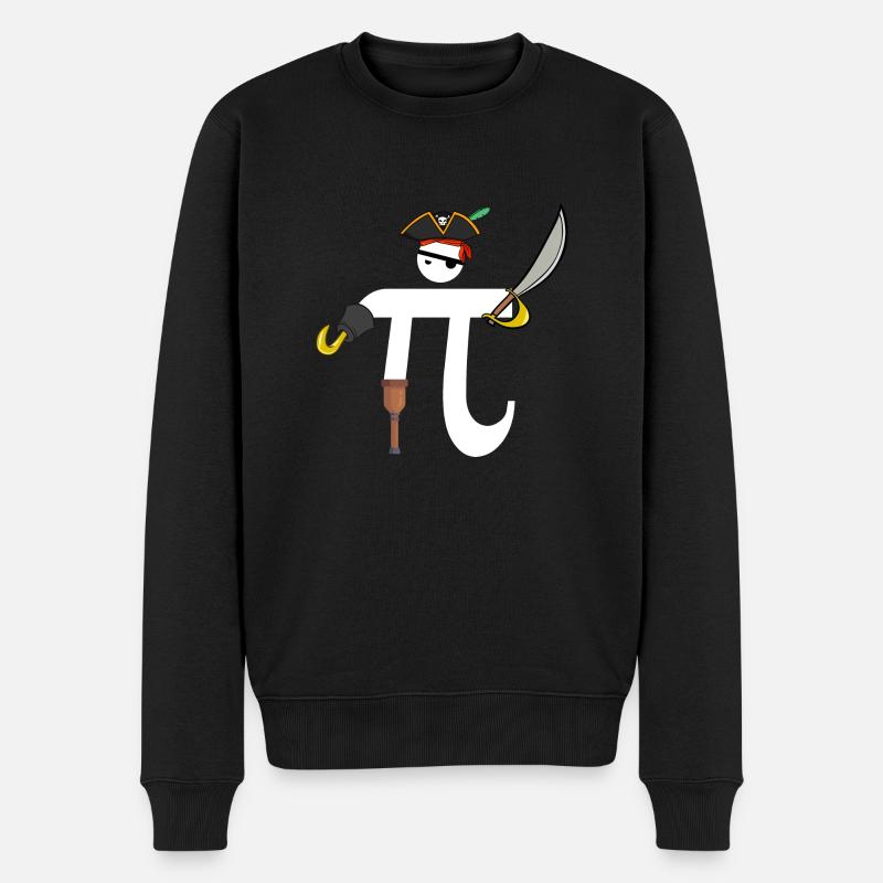 Pi Rattenfarbe - Männer Premium Bio Pullover - Schwarz
