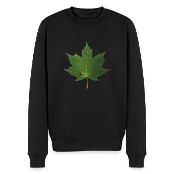 AHORNBLATT - MARIENKÄFER - Männer Premium Bio Pullover - Schwarz - Vorne - Nico (187cm)