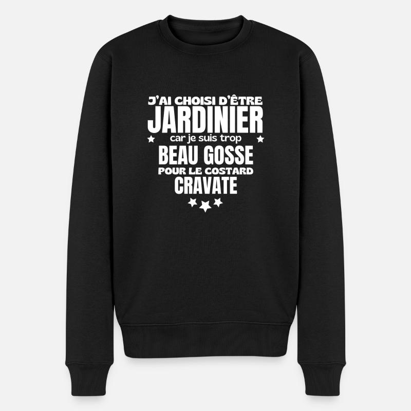 JARDINIER BEAU GOSSE - Pull Premium bio Homme - noir