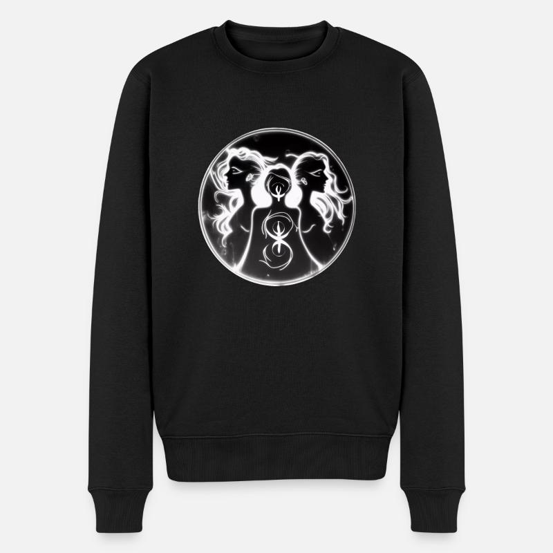 Göttinnen-Trio - Männer Premium Bio Pullover - Schwarz