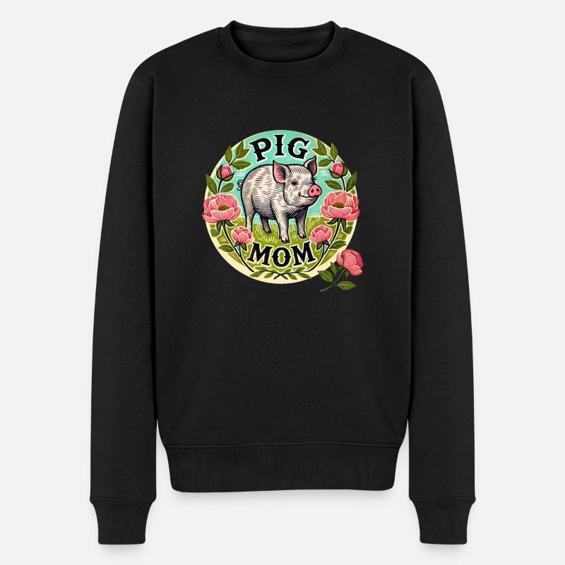 Maman cochon - Pull Premium bio Homme - noir