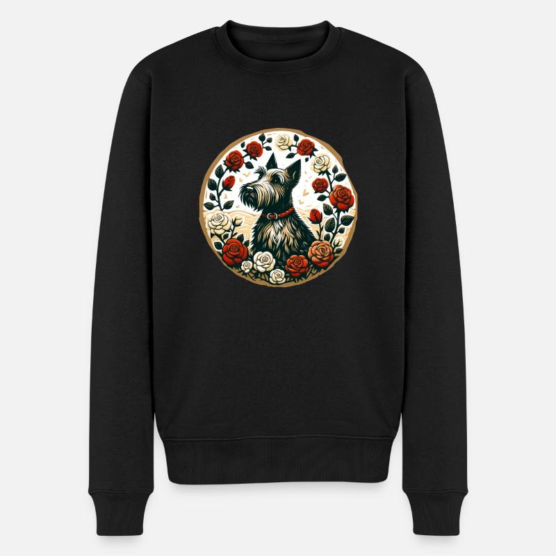 Scottish Terrier - Männer Premium Bio Pullover - Schwarz