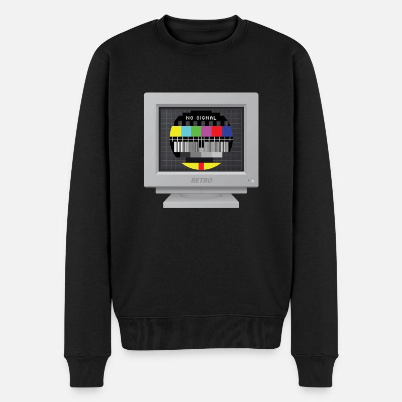 CRT Design - No signal (Mire) - Pull Premium bio Homme - noir