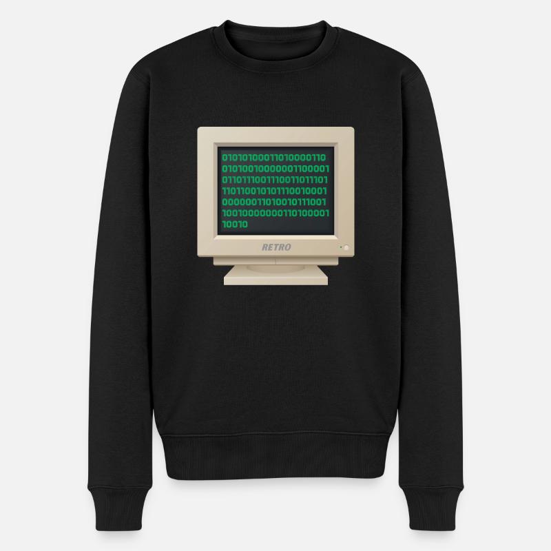 CRT - Binary Code - Men's Premium Organic Jumper - black