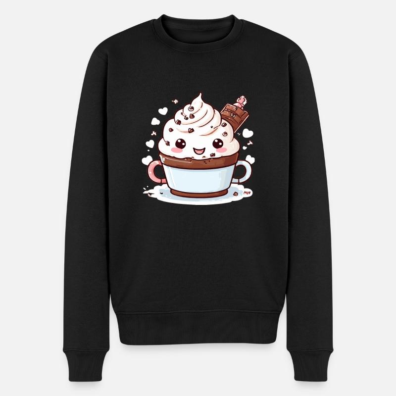 Charmant compagnon de cacao - Pull Premium bio Homme - noir