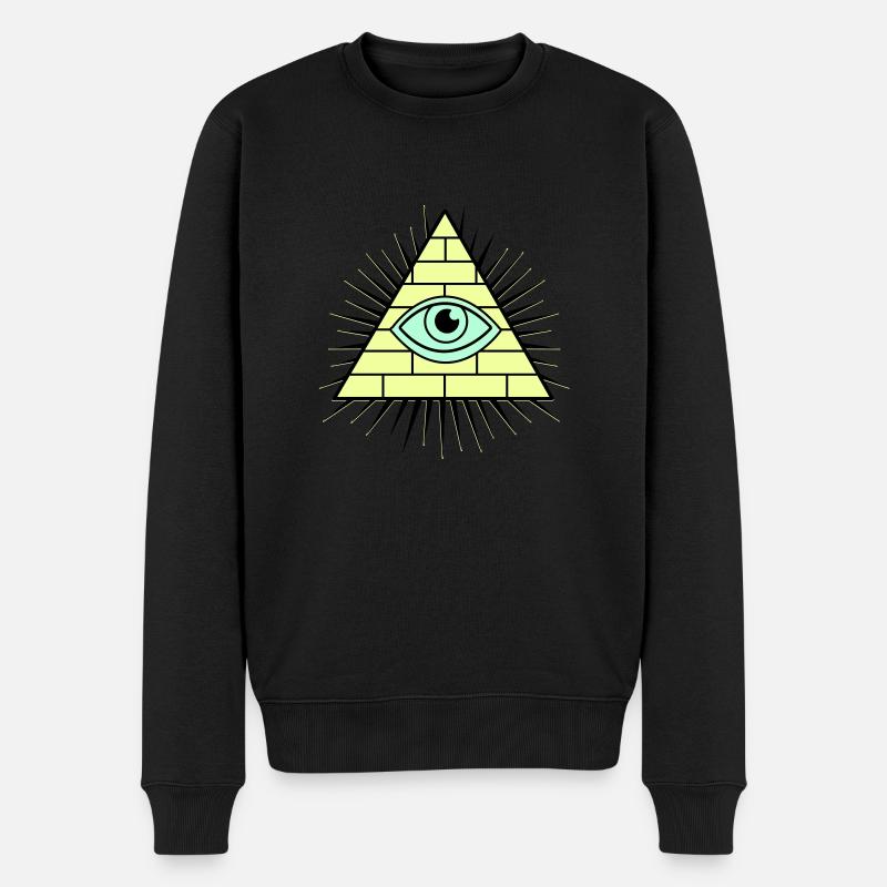 Pyramide des Illuminati - Pull Premium bio Homme - noir