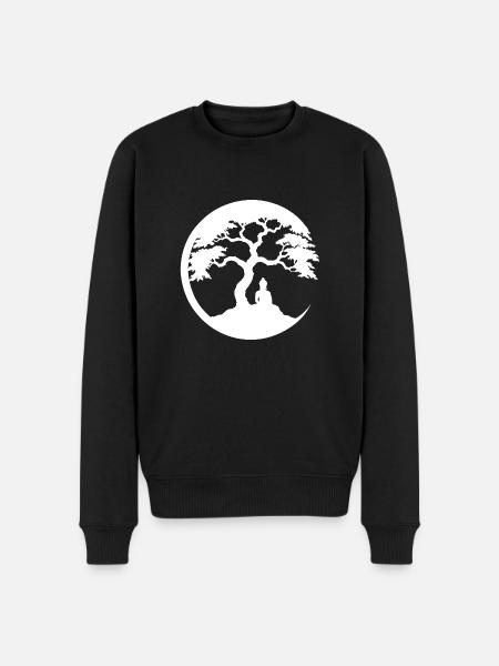 Buddha, Zen Circle - Men's Premium Organic Jumper - black