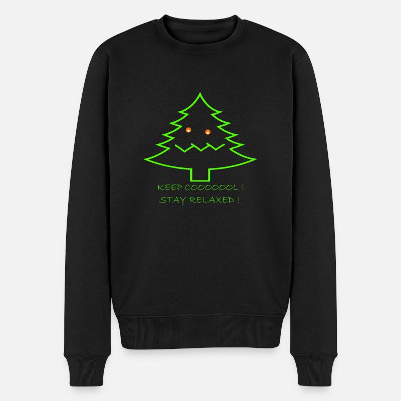 Cool Christmas - Männer Premium Bio Pullover - Schwarz