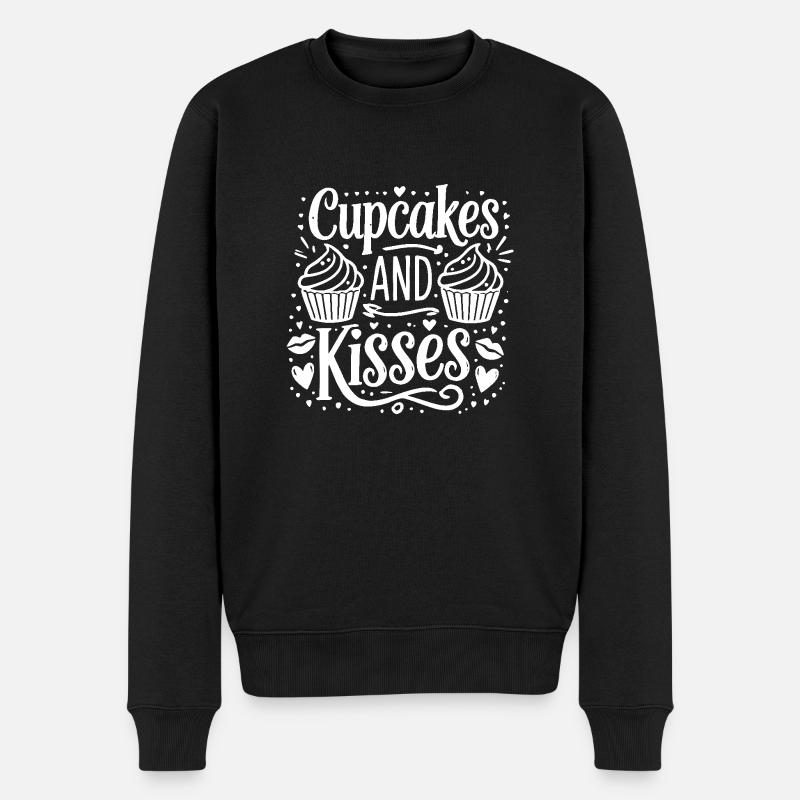 Cupcakes et bisous - Pull Premium bio Homme - noir