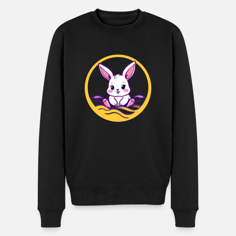 Cute bunny, cute Easter bunny, bunny - Men's Premium Organic Jumper - black