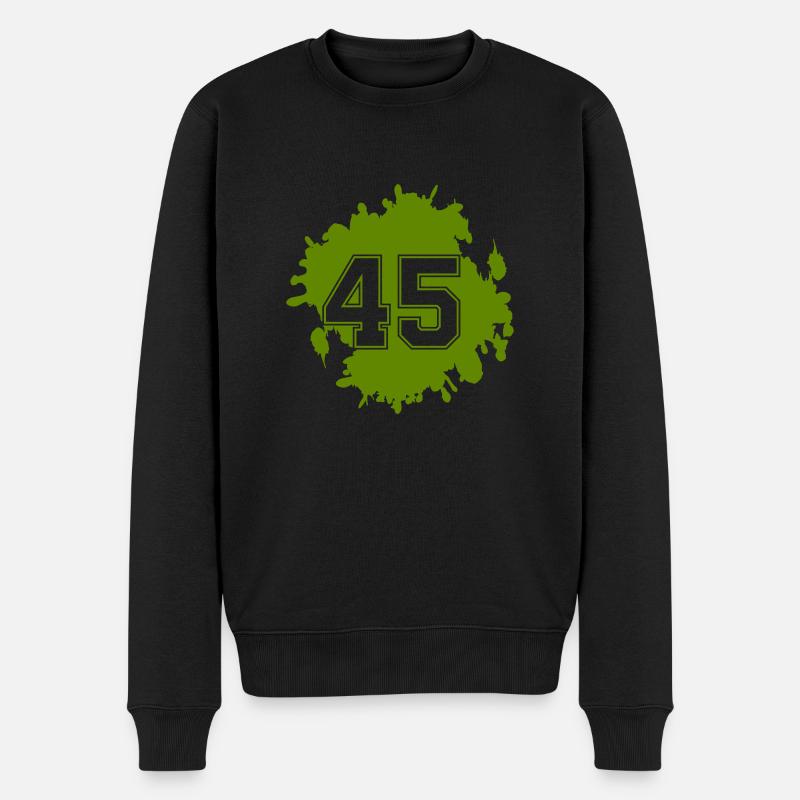 klecks 45 - Männer Premium Bio Pullover - Schwarz