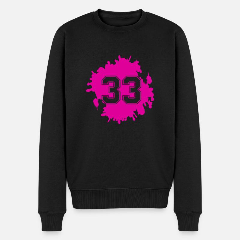 klecks 33 - Männer Premium Bio Pullover - Schwarz