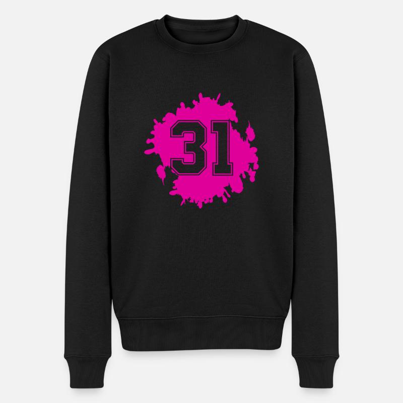 klecks 31 - Männer Premium Bio Pullover - Schwarz