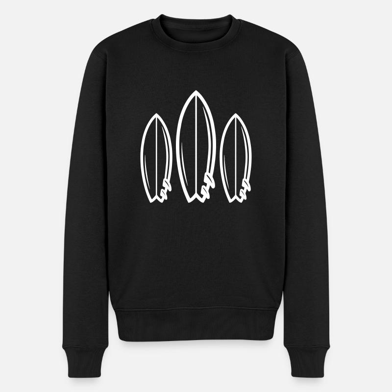 Planche de surf symbole surf - Pull Premium bio Homme - noir