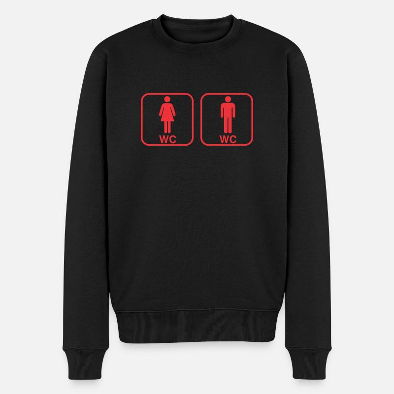 WC - Männer Premium Bio Pullover - Schwarz