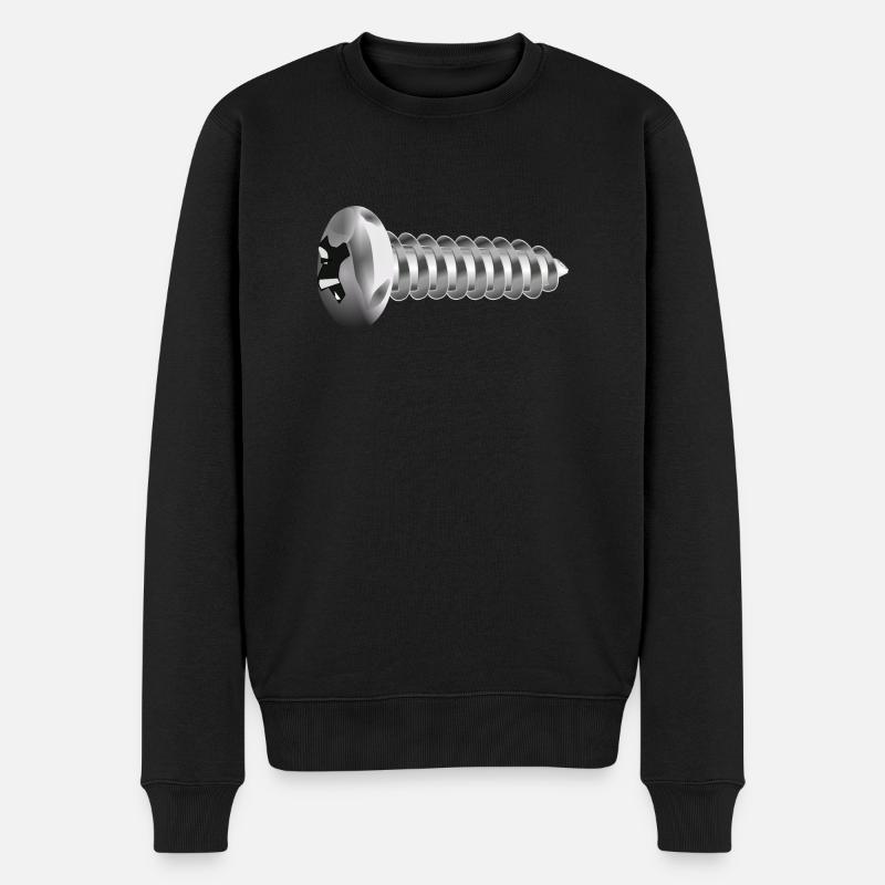 Schraube,Werkzeug,Handwerk - Männer Premium Bio Pullover - Schwarz