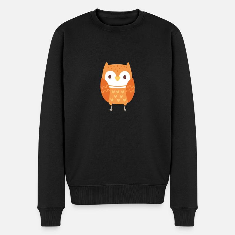 hibou - Pull Premium bio Homme - noir