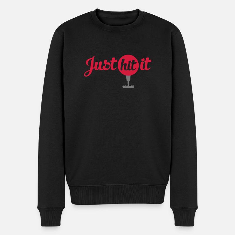 Golf - Männer Premium Bio Pullover - Schwarz